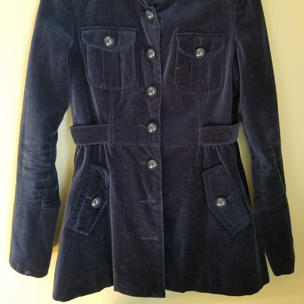 Kensie Girl Navy Velveteen Jacket GUC Size Small
